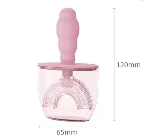 New Children Child 360 Kids U Shape Kids Manual Toothbrush U-Shape Baby Silicone Toothbrush 360 Degree for Kids 2-7 (Blue)...