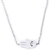 Stainless Steel Silver Rose Gold Link Chain Hand of Fatima Bracelet Anklet Hamsa Jewelry for Women...