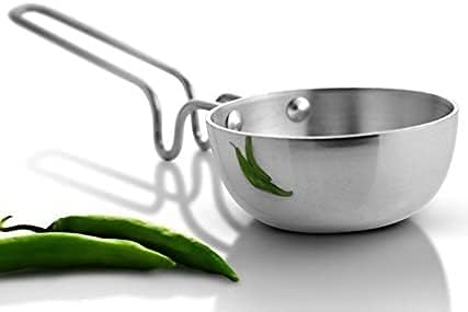 Aluminium Scratch Resistant Coating - Mini Tadka Pan for Eggs, Spices, Melting Butter - and more Tadka Pan,Large Tadka Pan for saag, dal, kadhi, d...
