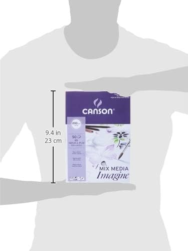 Canson Imagine Mixed Media 200gsm Paper, Natural White, A5 pad Including 50 Sheets...