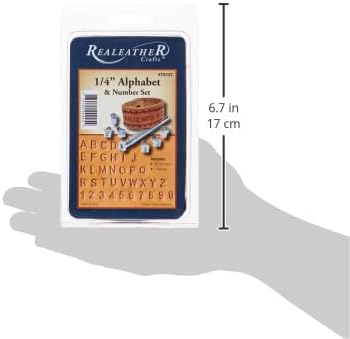 Realeather Crafts Alphabet and Number Stamp Set 0.7 H x 6.7 L x 4.0 W...