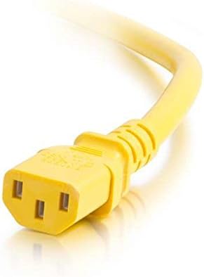 C2G Power Cord, Long Extension Cord, Power Extension Cord, 14 AWG, Yellow, 8 Feet (2.43 Meters), Cables to Go 17562...