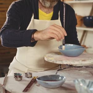 conda 100% Cotton Canvas Professional Bib Apron With 3 Pockets for Women Men Adults,Waterproof,Natural 31inch By 27inch...