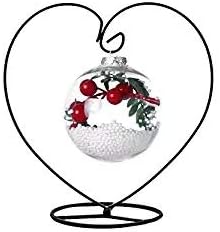 Archi 4 Pack Heart-Shaped Ornament Display Stand Iron Pothook Stand for Hanging Glass Terrarium (Heart)...