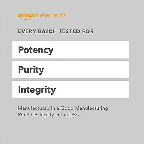 Amazon Elements Calcium plus Vitamin D, Calcium 500mg with D2 600IU, Vegan, 65 Tablets (2 month supply) (Packaging may vary), Supports Strong Bone...