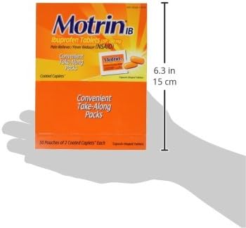 Motrin IB, Ibuprofen 200mg Tablets for Fever, Muscle, Headache & Pain Relief, 50 Count, Pack of 2...