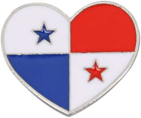 Heart-shaped Panama National Flag Enamel Pin and the Panamanian Badge Brooch For Backpack and Coat...