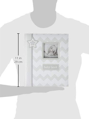 Lil' Peach First 5 Years Chevron Baby Memory Book, Newborn Milestone Keepsake Journal Scrapbook, Gift For New And Expecting Parents, 46 Fill In Pa...