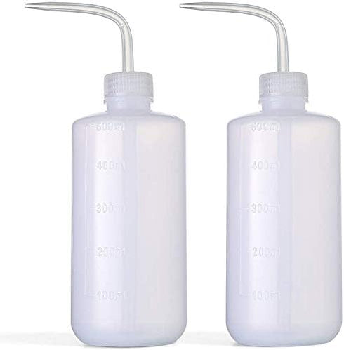 Wash Bottle - 2pcs 500ml/17oz Safety Wash Bottle Watering Tools, Economy Plastic Squeeze Bottle for Medical Label Green Soap Cleaning Washing Bott...