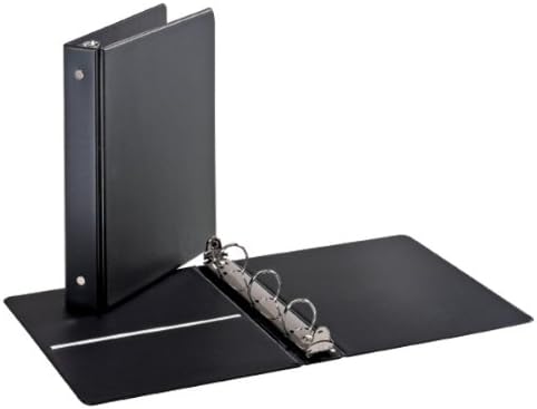 Tops Cardinal Mini Round Ring Binder, 1-Inch, 8-1/2-Inch x 5-1/2-Inch, Black (07201)...