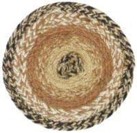 VHC Brands Kettle Grove Primitive Textured Jute Striped Round Kitchen Table Trivet 8"...
