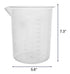 2000mL Plastic Beaker - Premium Polypropylene, 50ml Graduations - Autoclavable...