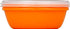 Preserve 46107 FBA_1211838 Square Food Storage Container Made from Recycled Plastic, 25 Ounce Capacity, Set of 2, Orange...