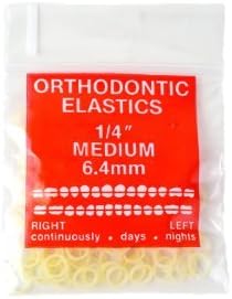 100 Pack Orthodontic Elastics 1/4" (6.4mm), Rubber Bands Great for Dog Grooming Top Knots, Bows, Braids, Tooth Gaps, and Dreadlocks by AdentalZ...