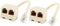 RUIAN Telephone Splitter 6P4C 4 Pin RJ11 Dual Female to RJ11 4 Pin Male Socket Plug Cord 2-Way Cable Splitter Adapter for Landline Telephone,2 Pcs...