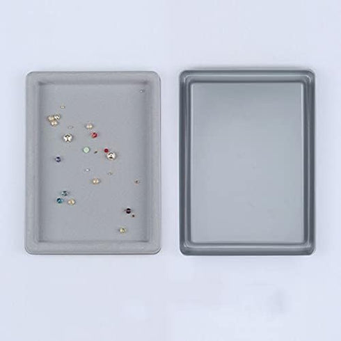 Tegg Bead Design Board 26.5 x 20 x 2cm Flocked Bead Board for Necklace Bracelet Jewelry Making DIY Craft Jewelry Organiser Design Tray, Gray...