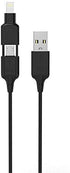 SCOSCHE I3M Strikeline Pro 2-in-1 MFI Certified Lightning & Micro USB to USB Charge & Sync Cable 3-ft. Black...