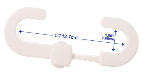 Dreambaby Secure -A-Lock - Child Proof Sliding Safety Locks - Suitable for Mushroom Knobs & D-Shaped Cabinet Door Handles - White - Model ?L712...