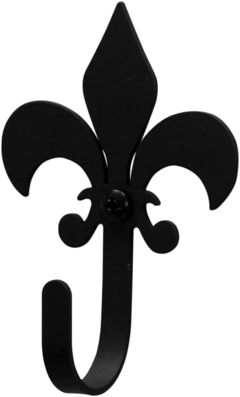 Village Wrought Iron Fleur-de-Lis Wall Hook Decorative XSmall...