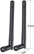 Bingfu Dual Band Wifi Antenna 2.4GHz 5GHz 5.8GHz 3dBi MIMO RP-SMA Male (2-Pack) + 2 x 12 inch u.fl to Rp-sma Cable for WiFi Router Wireless Mini P...