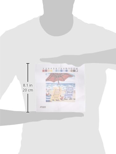 Dimensions 07223 Needlepoint Kit, Beach Side View Needlepoint Set, 5" W x 5" H...