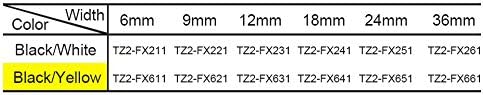1PK Black on White Flexible ID Cable and Wire Label Tape Compatible for Brother P-Touch TZe-FX221 TZ FX221 Tze FX221(9mm x 8m)...