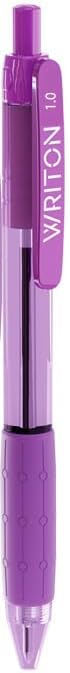 Writon Retractable Ballpoint Pens, Comfort Grip, 1.0mm Medium Point, Purple Ink, 24 Pack...
