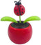 Red Seven-Starred Ladybug Solar Dancing Car Dashboard Decorations, Funny Solar Powered Dancing Flower Pot Car Ornaments Flower Swinging Toy for Ca...