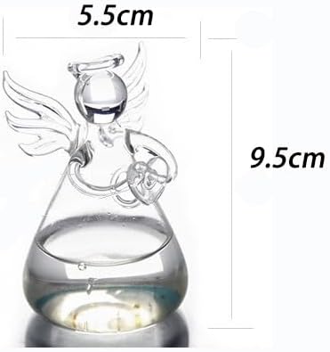 Brccee AC Angel Hanging Glass Angel Flower Vase Plant Flower Vase Hydroponic Office (S)...