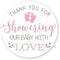 Baby Shower Stickers | Pink | Thank You for Showering Our Baby with Love | 48 Stickers - 1.67 Inches Round | Baby Shower Stickers for Girls | Pitt...