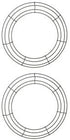 14 Inch Metal Wire Wreath Green Christmas Round Wire Frame Form Hanger Green 14 Inch Pack of 2...