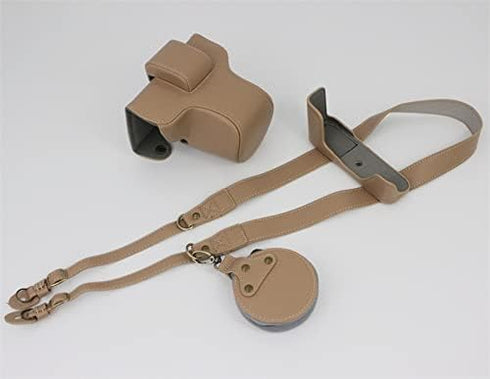 Full Protection Bottom Opening PU Leather Camera Case for Nikon Z fc with Lens Kit Set Beige......