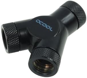 Alphacool HF G1/4" Y-Connector, Triple Rotary, Deep Black...