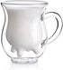 Double Wall Glass Cup - Creative Cup Cute Calf Insulated Mugs Thermo Coffee Milk Cups Creamer Pitcher (230ML/7.7oz)...