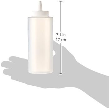 Winco Squeeze Bottles, 12-Ounce, Clear, Medium, 6-Piece...