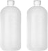 2PCS 1000ml/34oz Empty Plastic Small Mouth Graduated Lab Chemical Container Reagent Bottle Sample Liquid Sealing Reagent Bottle Boston Rounds Liqu...