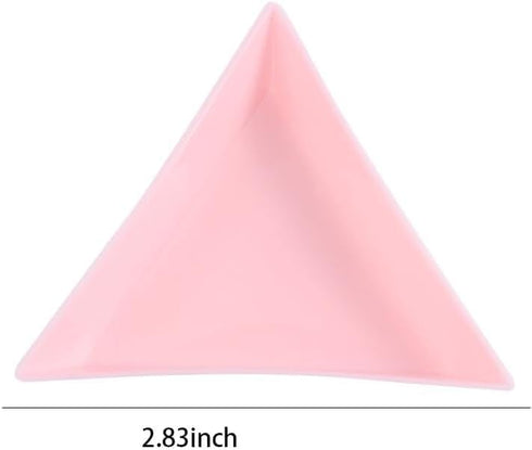 10Pcs/Set Black Plastic Triangle Tray, Nail Art Rhinestones Gems Crystal Tray, Beads Sorting Tray, Sorting Storage Plates Art Tray for Craft and D...