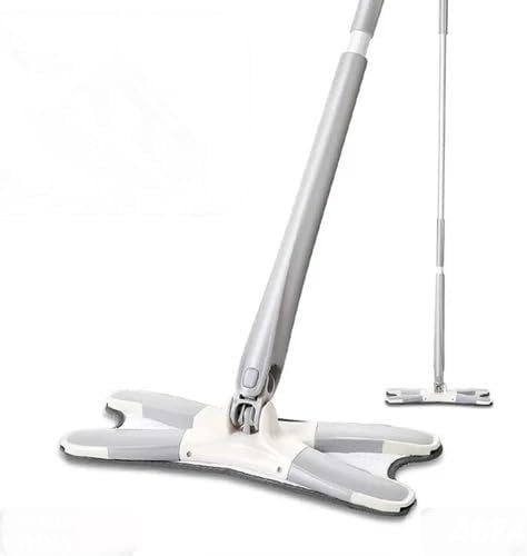 Flat X-Type Floor Mop Heads 360 Degree Squeeze Mop Hand-Free Wash Household Lazy Mop Home Cleaning Tool 2 Pads...