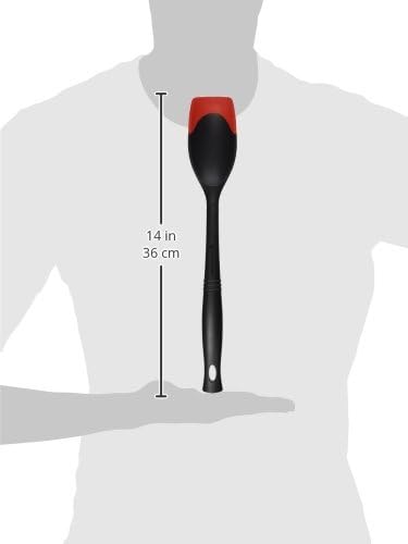 Le Creuset Revolution Bi-Material Saute Spoon, 13.5" x 2.5", Cerise...