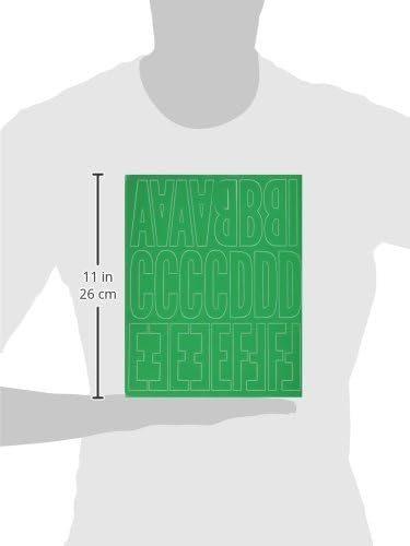 Graphic Products Permanent Adhesive Vinyl Letters and Numbers (160 /pkg), 3", Green...