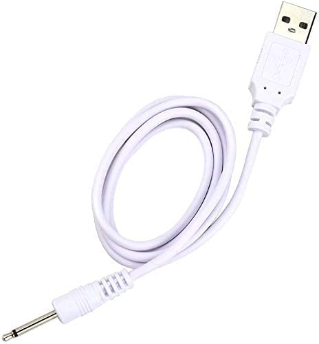 Replacement-Charging-Charger-Rechargeable-Massagers, DC Cable USB Cord - 2.5mm (2 Pack) 3.3ft...