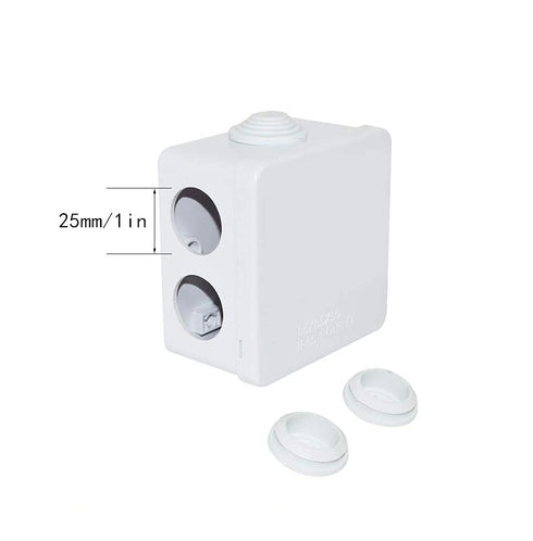Co. 4" x 4" x 2.75" PVC Waterproof Plastic Junction Conduit Box with Pre Molded 3/4" & 1" Conduit Holes (4" x 4" x 2.75", 1 Pack)...
