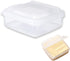 Sliced Cheese Container for Fridge Clear Plastic Flip Lid Cheese Slice Storage Box Refrigerator Organizer for Food Grated Cheese Singles Convenien...