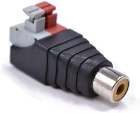 2-Pack Speaker Phono RCA Female to 2 Screw Terminal Strip Audio Video Spring Press Type Balum Connector Adapter (RCA F/AV F)...