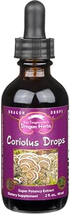 Dragon Herbs - Coriolus Mushroom Extract Drops - Chinese Turkey Tail - 2 fl oz...