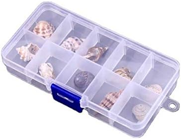 2 Pcs Clear Plastic Compartment Storage Box with Adjustable Divider Removable Grid Compartment for Crafts, Bead, Fishing Tackle Storage...