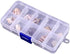 2 Pcs Clear Plastic Compartment Storage Box with Adjustable Divider Removable Grid Compartment for Crafts, Bead, Fishing Tackle Storage...