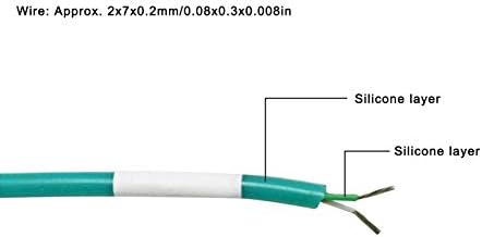 5x30mm K Type Green Thermocouple, Waterproof, Temperature Probes & Sensors Silicone Temperature Sensor with Soft Cable Green 5x30mm Stainless Stee...