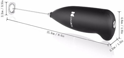 Electric Milk Frother Mixer, Hand Blender, Classic Sleek Design, Egg Beater, Juice, Cafe Latte, Espresso, Cappuccino, Medium...