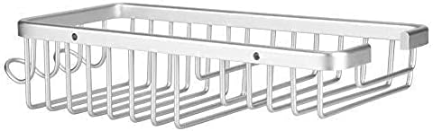 Mumusuki Aluminum Alloy Wall Mounted Storage Shelf Rack with Hooks for Hanging Sponge and Razor, Bathroom Shower Organizer Caddy for Bathroom,Toil...